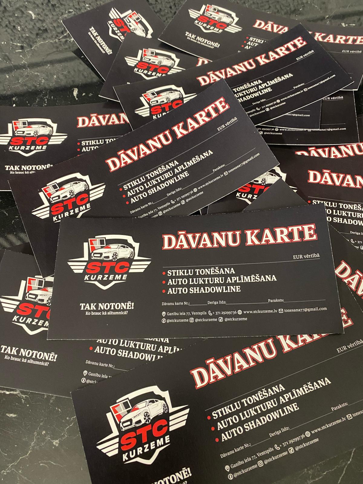 Dāvanu kartes piemērs
